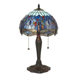 Endon 64090 - Stona lampa Tiffany DRAGONFLY 2xE27/60W/230V prečnik 30 cm