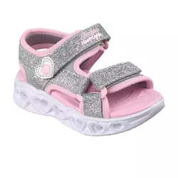 Skechers Sandale za devojčice S Lights Heart Lights Sandal, 303114N-SLPK, Srebrno-roze