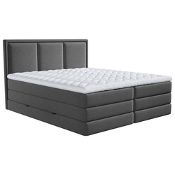MID.YOU POSTELJA BOXSPRING 140 cm  x 200 cm , tekstil antracit