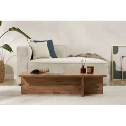 Hanah Home Klub sto Harbor, 120x30x45 cm, Braon