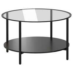 VITTSJÖ Stočić za kafu, crnosmeđa/staklo, 75 cm