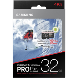 SAMSUNG spominska kartica PRO+ Micro SDHC class10 U3 4K 32GB + adapter