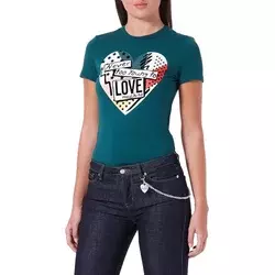 Love Moschino Ženska majica W4F732MM3876-T78, Zelena