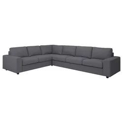 VIMLE Ugaona sofa, 5-sed, sa širokim rukohvatima/Gunnared zagasitosiva