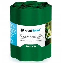 Cellfast Temno zelena plastična vrtna obroba 20 cm x 9 m