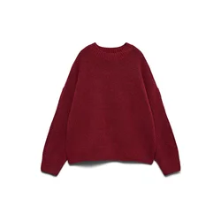 VERO MODA Pulover VMBOOM karminsko rdeča