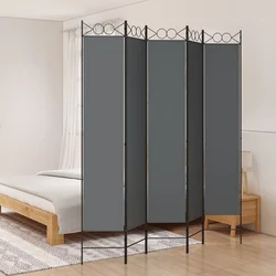 Vidaxl vidaXL 5-delni paravan, antracit, 200 x 220 cm, blago
