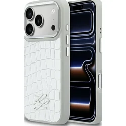 Maska za telefon iPhone 17 Pro Karl Lagerfeld Croco KL Script Logo MagSafe