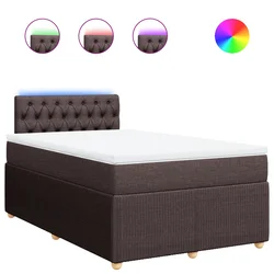 vidaXL vidaXL Box spring postelja z vzmetnico temno rjava 120x190 cm blago, (21305269)