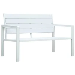 Vidaxl Vrtna klop 120 cm HDPE videz lesa