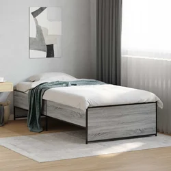 vidaXL Konstrukcija postelje Siva Sonoma 80 x 200 cm Inženirski les