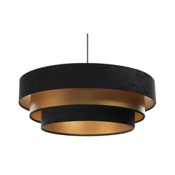 Luster na sajli TRINITI 1xE27/60W/230V crna/zlatna