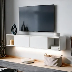 Hanah Home TV komoda Twist LED, 160 cm, bela