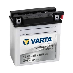 Varta Powersports Freshpack Motorcycle Battery 12V 12N5-3B 5Ah