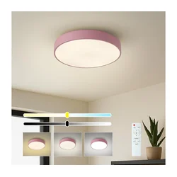 Brilagi - LED prigušiva plafonsko svetlo POOL LED/36W/230V 3000-6000K 30 cm ružičasta+daljinski upravljač
