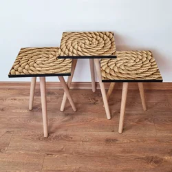 Hanah Home Set klub stočića 3Shp18, 3 komada, Plava