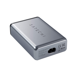 Satechi 75W Dual Type-C PD potovalni polnilnik, 2x USB-A, 1x USB-C PD 18W, 1x USB-C PD 60W, siv