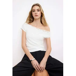 Trendyol Milla Ženska bluza, Krem