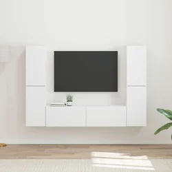 vidaXL 3 pcs Bela