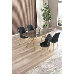 Hanah Home Trpezarijski set, 5 komada, Teget