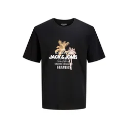 JACK & JONES Majica JJGRADIENT  med / rosé / črna / bela