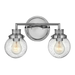 Quintiesse QN-POPPY2-PC-BATH Zidno svetlo za kupatilo POPPY 2xE27/60W/230V IP44 polirani hrom