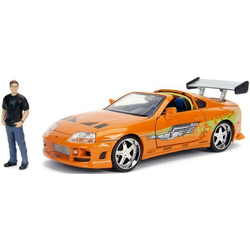 Autíčko Toyota Supra 1995 Fast & Furious Jada kovové s otvárateľnými časťami a figúrkou Brian O´Connor dĺžka 21 cm 1:24 J3205001