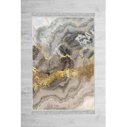 Conceptum Hypnose Tepih Els2375-4, 140x220 cm, Sivo-zlatne boje