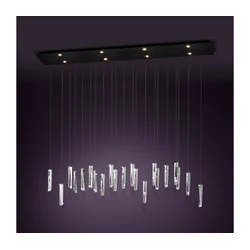 EGLO LED visilica SARDENARA 33,6 W 117 cm crna staklo 3000K 390211