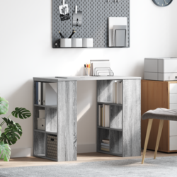 Stol s policom Siva Sonoma 90 x 50 x 75 cm Konstruirano drvo