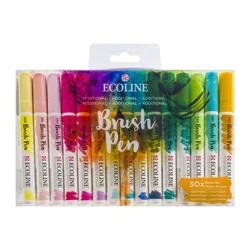 Akvarelna pisala Ecoline Brush Pen Additional | Komplet 30 kosov
