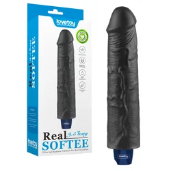9.5” REAL SOFTEE Rechargeable Vibrating Dildo