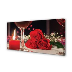 tulup.si Slika na platnu Roses sveča steklo 125x50 cm