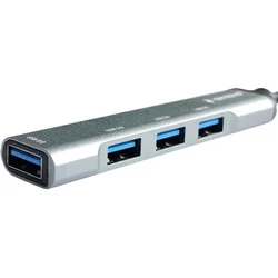 GEMBIRD UHB-U3P4-05 4-port HUB/ Type-C+USB 3.0 Aluminum