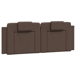 Vidaxl vidaXL Blazina za vzglavje, rjava, 120 cm, umetno usnje