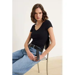 Trendyol Milla Ženska majica TWOSS26TS00243, Crna