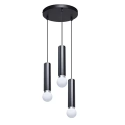 ITALUX PND-33849-3R-BK - Luster na sajli MACERA 3xE27/40W/230V crna