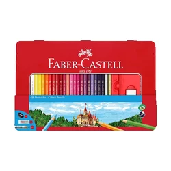Barvice Faber-Castell set 48 barv v kovnski škatli z okencem