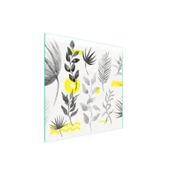 shumee Steklena zaščitna plošča za štedilnik 50x52 Leaf