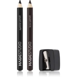 Magic studio Eyeliner Pencil Brow & Sharpener set za oči in obrvi 0.5 g