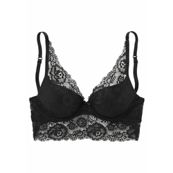 LASCANA Nedrček Push up Bustier, črna