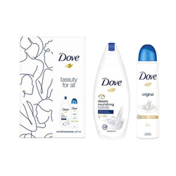DOVE Poklon set Nourishing Beauty (Gel za tuširanje 250ml + Dezodorans 150ml)