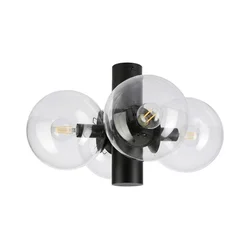 Plafonska svetiljka SFERIO 4xE14/5W/230V crna/prozirna
