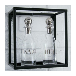 Zidna polica 20x20 cm crna