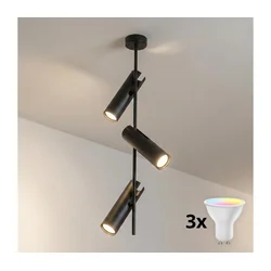 Brilagi - LED RGBW prigušiva luster na šipci BRANCH 3xGU10/6,5W/230V crna