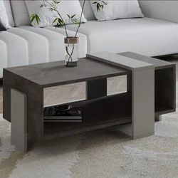HANAH HOME Sto za dnevnu sobu Meleni Gordion Marble Grey