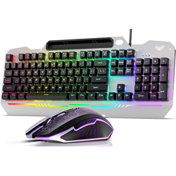 AULA T102 gaming combo 2u1 tastatura I mis RGB metalna
