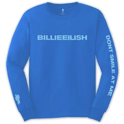 Billie Eilish Unisex Long Sleeve majica Smile (Back & Arm Print) S