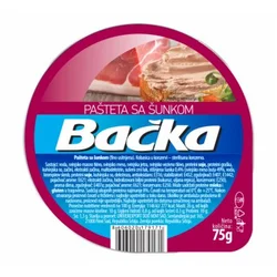 PAŠTETA SA ŠUNKOM BAČKA 75G