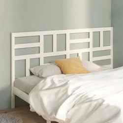 Uzglavlje za krevet bijelo 186 x 4 x 104 cm od masivne borovine